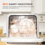 Comfee Mini-Geschirrspüler, Kleiner Tischgeschirrspüler,Dampwasch, 5L Wassertank – Bild 4