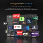 50 Zoll Android Smart TV, LED 4K UHD Rahmenlos Fernseher ⭐Netflix Youtube Disney – Bild 2