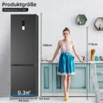 Chiq 356L Kühlschrank 196kWh, Leise 35dB, LED, Tür Umkehrbar 🌟 No-Frost, Touch – Bild 2