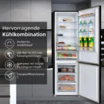Chiq 356L Kühlschrank 196kWh, Leise 35dB, LED, Tür Umkehrbar 🌟 No-Frost, Touch – Bild 3
