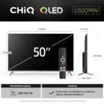 CHiQ 50 Zoll Fernseher QLED Smart TV, U50Q 4K UHD 120Hz WLAN Bluetooth Google DL – Bild 2