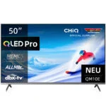 CHiQ 50 Zoll QLED Fernseher 4K Ultra HD Smart TV, Google TV, Randlos-Design U50Q