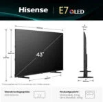Hisense 43E7Q Fernseher, 43 Zoll, 4K UHD QLED, Smart TV – Bild 3
