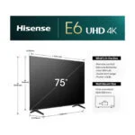 Hisense 75 Zoll Fernseher 4K UHD Smart-TV HDR Sprachassistent Game Alexa 75E6NT – Bild 6