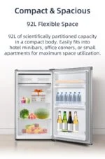 CHiQ Kleiner Kühlschrank 92L mit Gefrierfach, Kompakt🌟Schlafzimmer, Tür Wechsel – Bild 16