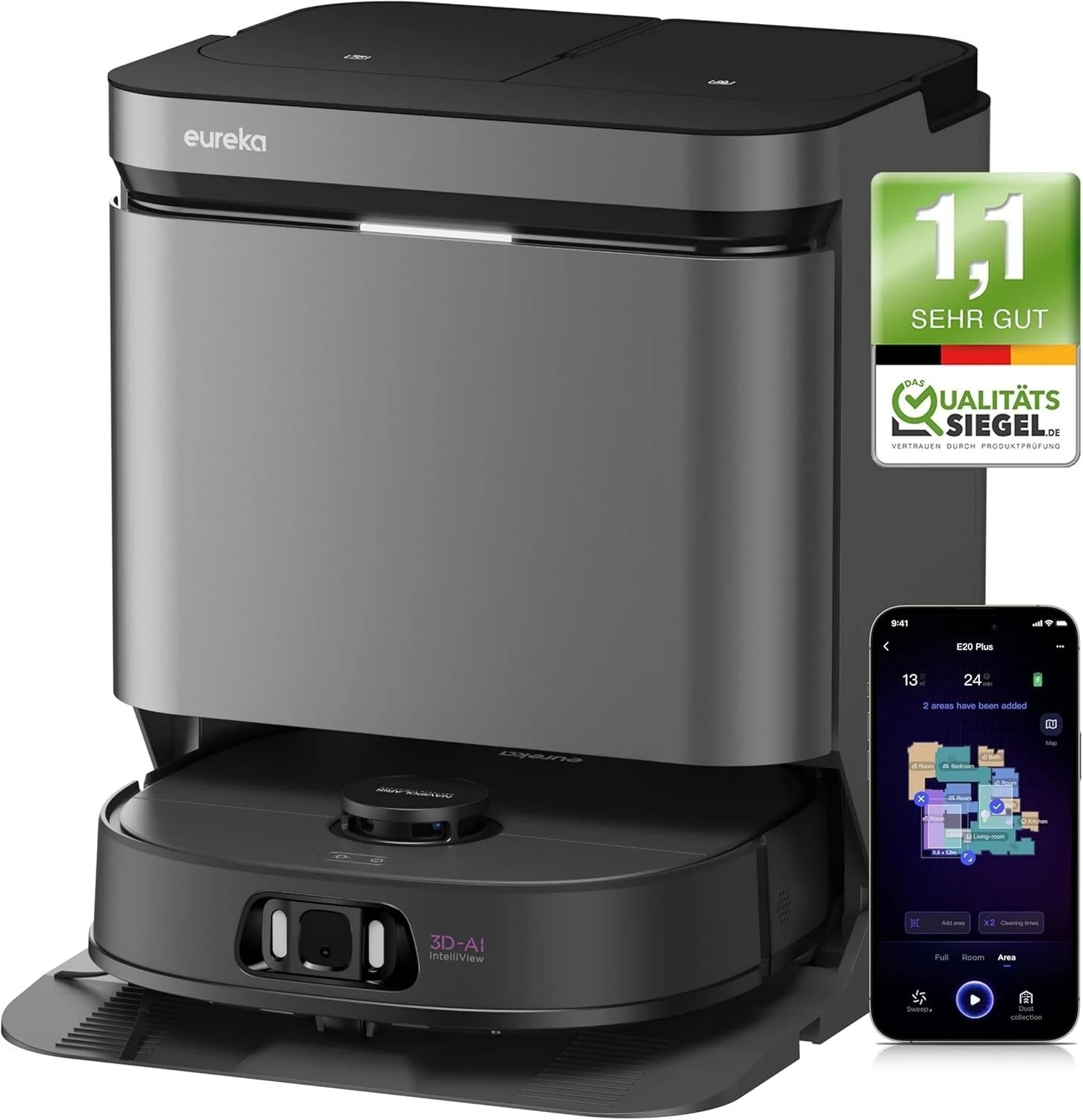 EUREKA J15 Pro Ultra Saugroboter Wischfunktion, Selbstreinig, 75°C Wasser 8 in 1 EUREKA J15 Pro Ultra Saugroboter Wischfunktion, Selbstreinig, 75°C Wasser 8 in 1 – Bild 1