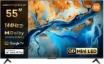 Xiaomi 55 Zoll  MiniLED Fernseher, UHD 4K Smart TV, WiFi Fernseher 144Hz, Google