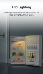 CHiQ Kleiner Kühlschrank 92L mit Gefrierfach, Kompakt🌟Schlafzimmer, Tür Wechsel – Bild 19