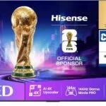 HISENSE Fernseher 100E7Q PRO 100 Zoll 4K Ultra HD QLED 144Hz Sprach AI🌟Smart TV