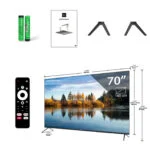 TeeView 70 Zoll QLED Smart-TV 4K UHD Bluetooth Fernseher Dolby Google Apps 178cm – Bild 10
