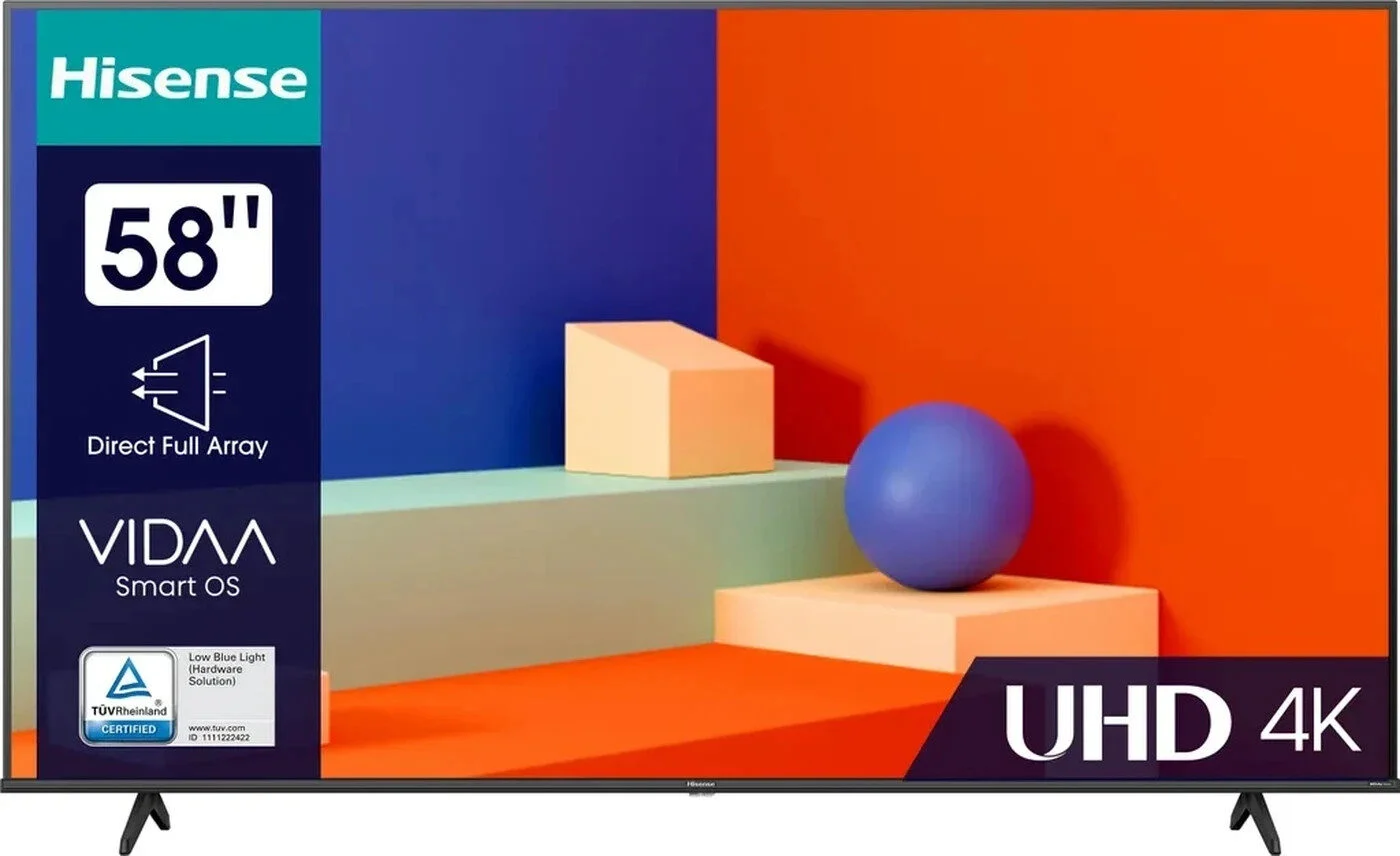 Hisense 58 Zoll Fernseher 4K Ultra HD UHD VIDAA Smart TV Wi-Fi VIDAA 58A6K 147cm Hisense 58 Zoll Fernseher 4K Ultra HD UHD VIDAA Smart TV Wi-Fi VIDAA 58A6K 147cm – Bild 1