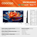 Coocaa 55 Zoll UHD LED TV, Smart Roku TV, HDR10, Dolby Audio, Youtube, Google 🌟 – Bild 2