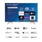 Coocaa 55 Zoll UHD LED TV, Smart Roku TV, HDR10, Dolby Audio, Youtube, Google 🌟 – Bild 3