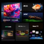 Coocaa 55 Zoll UHD LED TV, Smart Roku TV, HDR10, Dolby Audio, Youtube, Google 🌟 – Bild 4