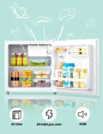 Comfee RCD50WH2(E) Mini Kühlschrank / 43L Kühlbox Mit Eisfach Klein 80 kWh – Bild 8