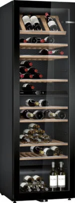 Bosch KWK36ABGA Weinkühlschrank mit Glastür, 199 Flaschen, 60cm breit, zwei Temp