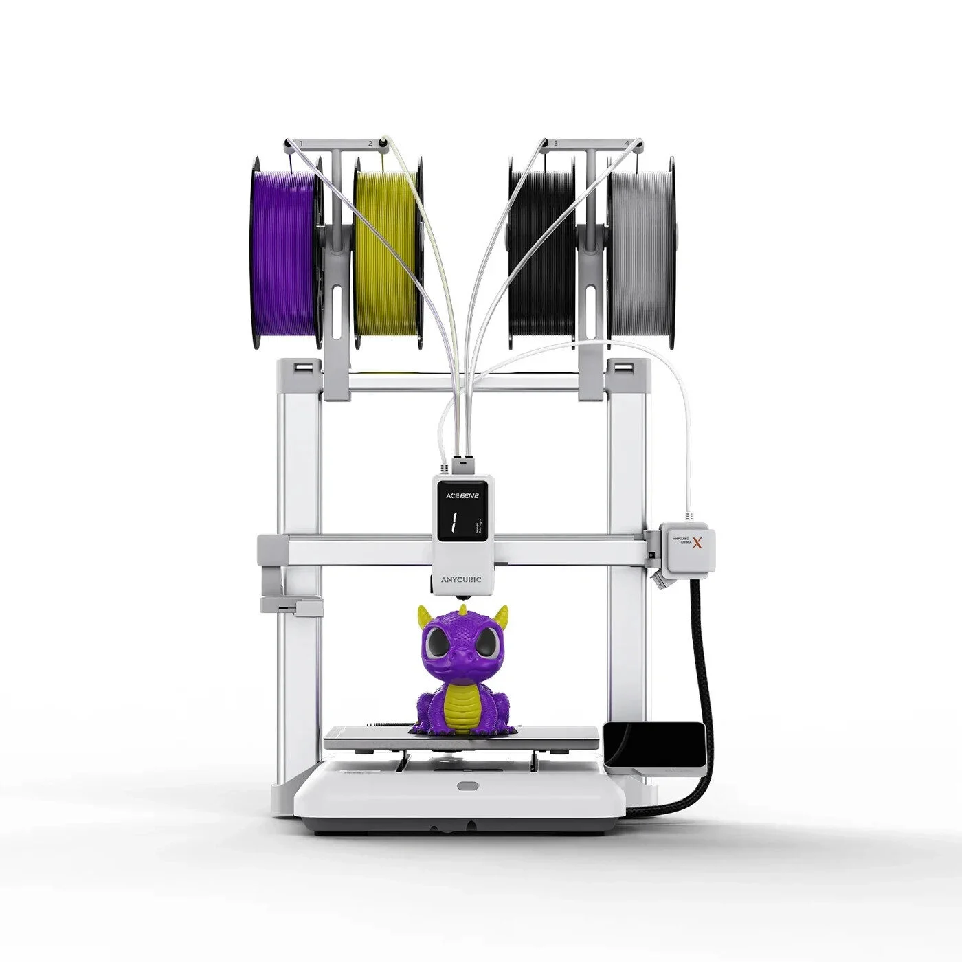 Anycubic Kobra X 3D Drucker Multifilament, 4-farbig integriert, KI-Erk, 600mm/s Anycubic Kobra X FDM-3D-Drucker für Mehrfarbdruck – Bild 1