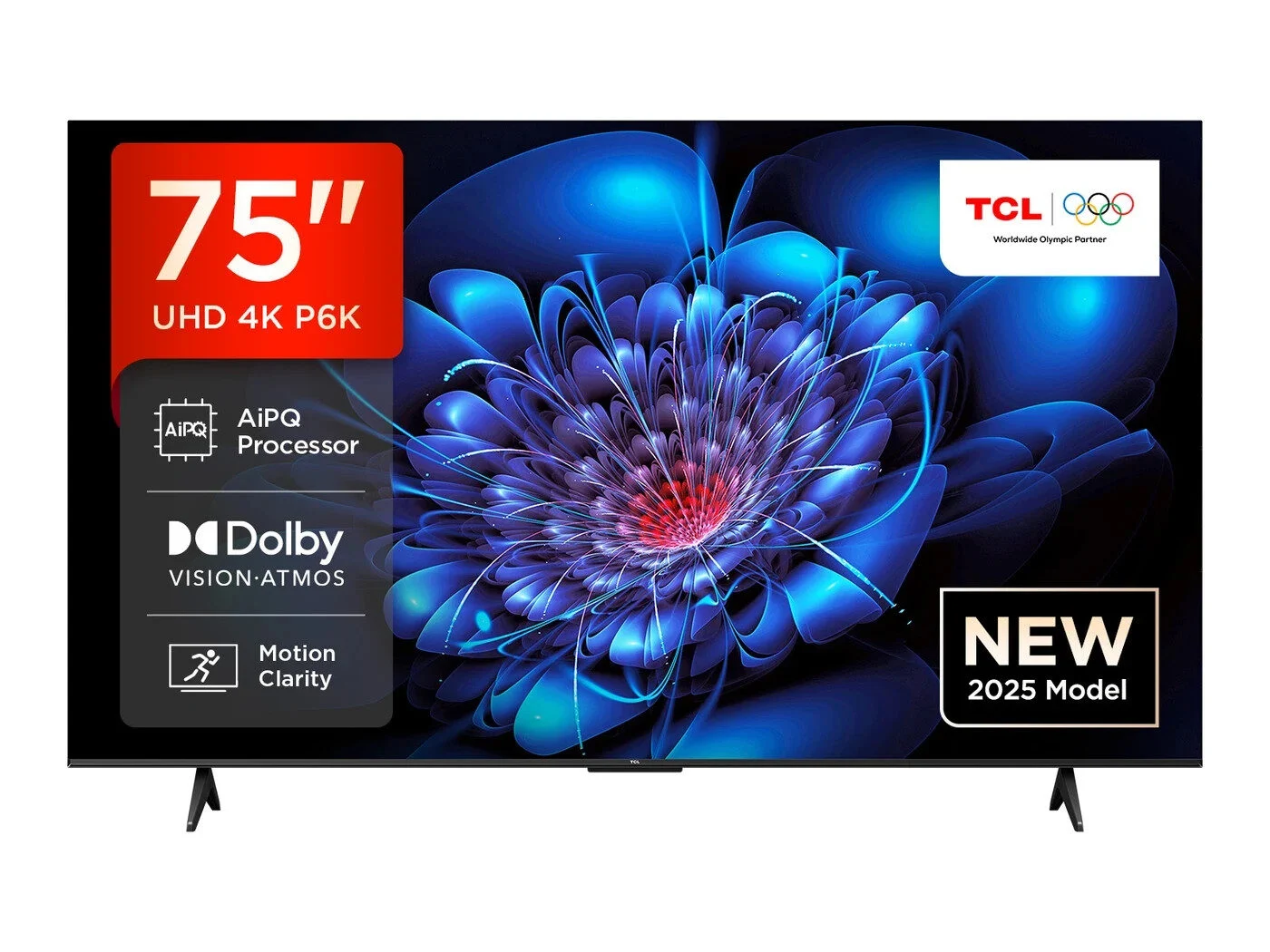 TCL 75 Zoll Direct LED TV, 4K HDR10, Google, Alexa Fernseher, Dolby Audio, 75P6K TCL 75P6K LED-Fernseher 75 Zoll 4K mit Google TV – Bild 1