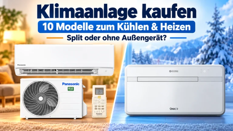 Split-Klimaanlage und festes Monoblockgerät im Vergleich zum Kühlen und Heizen