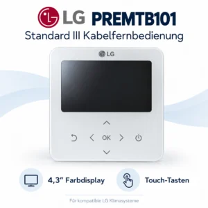 LG PREMTB101 Standard III Kabelfernbedienung in Weiß mit Farbdisplay und Touch-Tasten