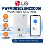 LG PWFMDD202.ENCXCOM WLAN-Modul für LG ThinQ mit beispielhafter Smartphone-Steuerung; Smartphone nicht enthalten