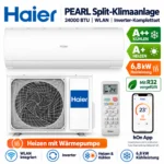 Haier Pearl Klimaanlage 24000 BTU 6,8 kW WLAN R32 A++/A+ Inverter Wärmepumpe Set