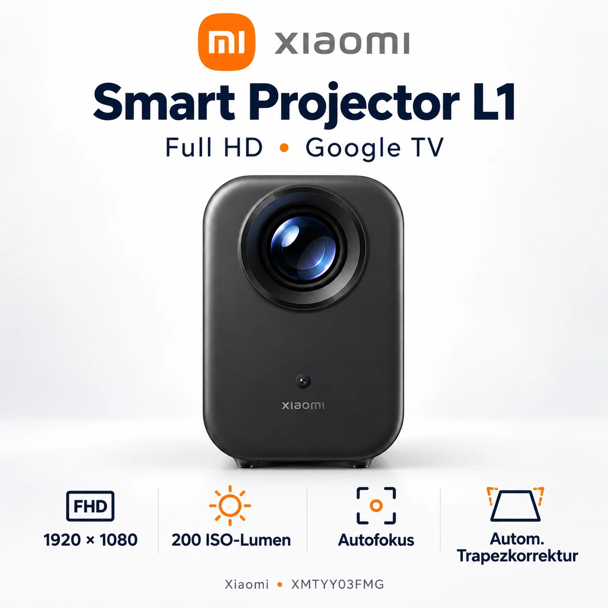 Xiaomi Smart Projector L1 Full HD Beamer Google TV 200 ISO Lumen WLAN Autofokus Xiaomi Smart Projector L1 Full HD Beamer Google TV 200 ISO Lumen WLAN Autofokus