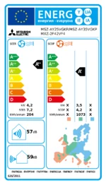 Mitsubishi Electric AY Dual Split Klimaanlage 9000+12000 BTU A++ WLAN R32 Heizen – Bild 5