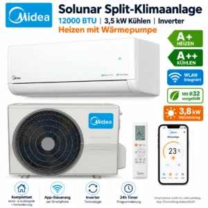 Midea Solunar 35 Klimaanlage 12000 BTU 3,5 kW WLAN R32 A++ Inverter Set Heizen