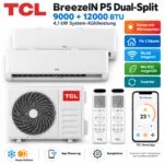 TCL BreezeIN P5 Dual Split Klimaanlage 9000+12000 BTU WLAN R32 Inverter Heizen